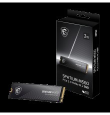 Твердотельный накопитель SSD MSI M.2 2280 2TB SPATIUM M560 Client SSD S78-440Q940-P83, PCIe Gen4x4 with NVMe,  3D TLC, R/ W 4900/ 4400