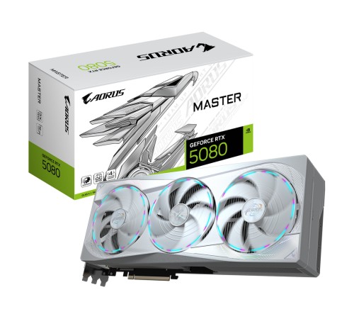 Видеокарта Gigabyte RTX5080 MASTER ICE 16GB GDDR7 256bit 3xDP HDMI 3FAN RTL