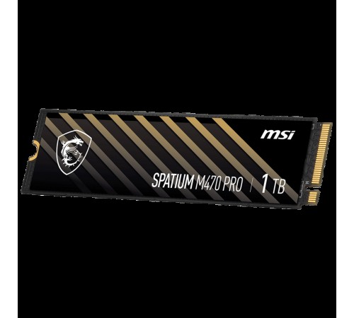 Твердотельный накопитель SSD MSI M.2 2280 1TB SPATIUM M470 PRO Client SSD S78-440L0J0-P83, PCIe Gen4x4 with NVMe