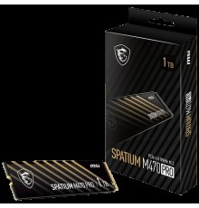 Твердотельный накопитель SSD MSI M.2 2280 1TB SPATIUM M470 PRO Client SSD S78-440L0J0-P83, PCIe Gen4x4 with NVMe