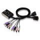 Переключатель электронный ATEN 2-Port USB DVI/Audio Cable KVM Switch with Remote Port Selector (CS682-AT)