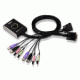 Переключатель электронный ATEN 2-Port USB DVI/Audio Cable KVM Switch with Remote Port Selector (CS682-AT)