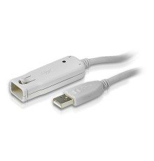 Шнур, USB, A>A, Male-Female,  4 провода, опрессованный, 12 метр., серый, (активныйнаращиваемый до 5штUSB 2.0) ATEN UE2120