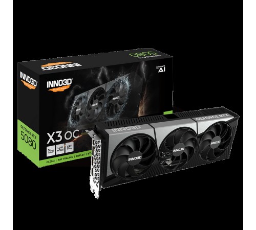 Видеокарта INNO3D RTX5080 ХЗ ОС 16GB GDDR7 256bit 3xDP HDMI 3FAN RTL