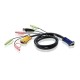 Кабель KVM  USB(тип А Male)+HDB15(Male)+2хАудио(Male) <-> SHDB15(Male)+2хАудио(Male) 1.8м черный ATEN 2L-5302U
