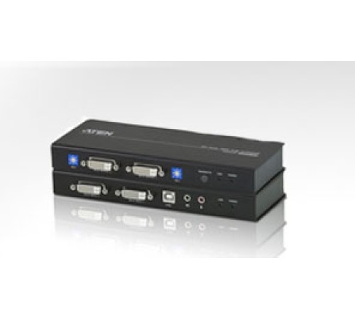 Удлинитель ATEN USB DVI Dual View Cat 5 KVM Extender (1024 x 768@60m) (CE604-AT-G)
