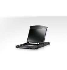 Квм консоль ATEN 19" 1-Local/Remote Share Access 8-Port Multi-Interface Cat 5 Dual Rail LCD KVM over IP switch (KL1508AIN-AXA-RG)