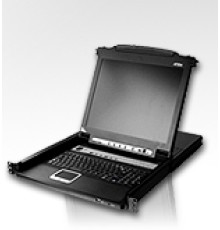 Квм консоль ATEN 19" 16-Port PS/2-USB VGA Single Rail LCD KVM Switch (CL5716N-ATA-RG)