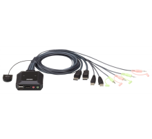 Квм переключатель ATEN 2-Port USB DisplayPort Cable KVM Switch with Remote Port Selector (CS22DP-AT)