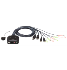 Квм переключатель ATEN 2-Port USB DisplayPort Cable KVM Switch with Remote Port Selector (CS22DP-AT)