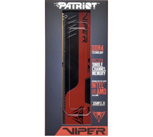 Память DDR4 8Gb 3600MHz Patriot PVE248G360C0 RTL Gaming PC4-28800 CL20 DIMM 288-pin 1.35В