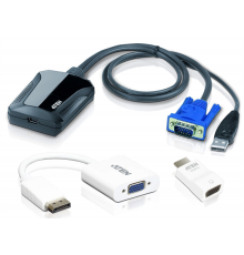 Квм переключатель ATEN Laptop USB KVM Console Crash Cart AdapterVC925 kit (CV211CP-AT)