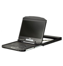 Консоль квм ATEN 18.5" Ultra Short Depth Single Rail WideScreen LCD Console (USB,VGA, 1366x768) (CL3100NX-ATA-RG)