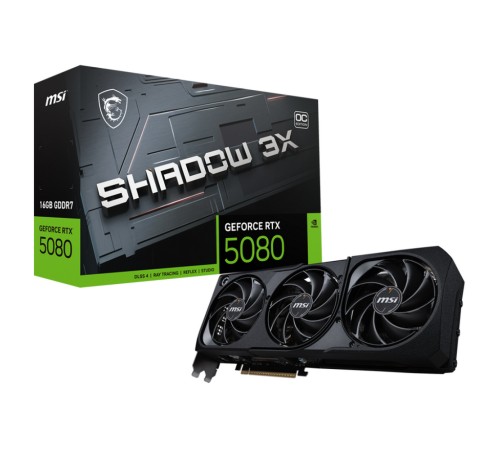Видеокарта MSI RTX5080 SHADOW 3X OC 16GB GDDR7 256bit 3xDP HDMI 3FAN RTL Видеокарта MSI RTX5080 SHADOW 3X OC 16GB GDDR7 256bit 3xDP HDMI 3FAN RTL