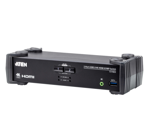 Квм перевключатель ATEN 2-Port USB 3.0 4K HDMI KVMP™ Switch (CS1822-AT-G) Квм перевключатель ATEN 2-Port USB 3.0 4K HDMI KVMP™ Switch (CS1822-AT-G)