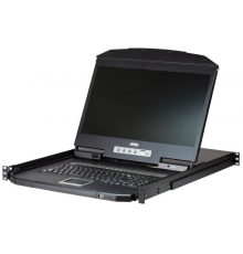 Квм консоль ATEN 18.5" 8-Port PS/2-USB VGA Single Rail WideScreen LCD KVM Switch (CL3108NX-ATA-RG)