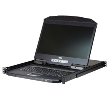 Квм консоль ATEN 18.5" 16-Port PS/2-USB VGA Single Rail WideScreen LCD KVM Switch (CL3116NX-ATA-RG)