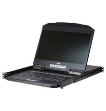Квм консоль ATEN 18.5" 16-Port PS/2-USB VGA Single Rail WideScreen LCD KVM Switch (CL3116NX-ATA-RG)