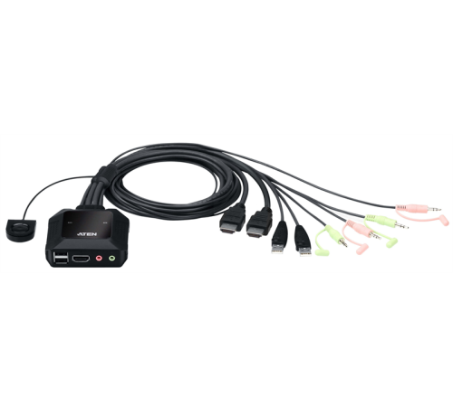 Квм переключатель ATEN 2-Port USB 4K HDMI Cable KVM Switch (CS22H-AT) Квм переключатель ATEN 2-Port USB 4K HDMI Cable KVM Switch (CS22H-AT)