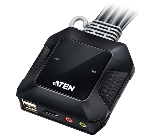 Квм переключатель ATEN 2-Port USB 4K HDMI Cable KVM Switch (CS22H-AT) Квм переключатель ATEN 2-Port USB 4K HDMI Cable KVM Switch (CS22H-AT)