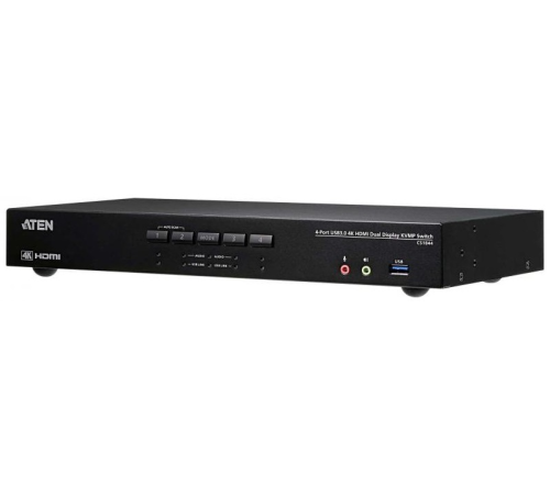 Квм переключатель ATEN 4-Port USB3.0 4K HDMI Dual Display KVMP Switch (CS1844-AT-G)