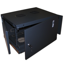 Шкаф настенный Next, 6U 550x600, металлическая дверь, черный (TWT-CBWNM-6U-6x6-BK)