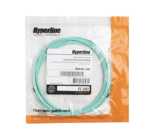 Кабель оптический Hyperline FC-D2-503-LC/PR-SC/PR-H-5M-LSZH-BK Патч-корд волоконно-оптический (шнур) MM 50/125(OM3), LC-SC, duplex, 10G, LSZH, 5м, черный Кабель оптический Hyperline FC-D2-503-LC/PR-SC/PR-H-5M-LSZH-BK Патч-корд волоконно-оптический (шнур) MM 50/125(OM3), LC-SC, duplex, 10G, LSZH, 5м, черный