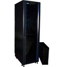 Шкаф 19" Business, 27U 600x1000, черный, передняя дверь стекло, задняя дверь распашная металл (TWT-CBB-27U-6x10-G1)