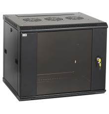 ITK Шкаф LINEA W 6U 600x600 мм дверь стекло, RAL9005 (LWR5-06U66-GF)
