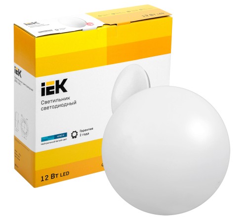 Светильник IEK 12Вт 4000K белый (LDPB0-1001-12-4000-K01)