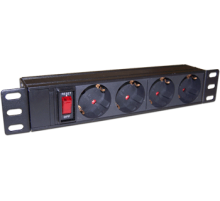Блок розеток 10" 4 шт., 10A 250V, без шнура питания (TWT-PDU10-10A4P)