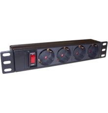 Блок розеток 10" 4 шт., 10A 250V, без шнура питания (TWT-PDU10-10A4P)