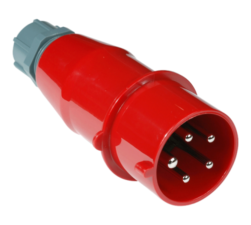 Вилка IEC 309 трехфазная, папа, 32A, 380V, разборная, красная (LAN-IEC-309-32A3P/M) Вилка IEC 309 трехфазная, папа, 32A, 380V, разборная, красная (LAN-IEC-309-32A3P/M)