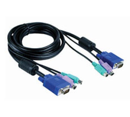 Кабель для коммутатора консоли D-Link DKVM-CB, Cable Kit for DKVM Products, PS/2 keyboard cable, PS/2 mouse cable, Monitor cable, 1.8m (DKVM-CB)