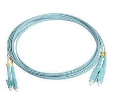 Кабель оптический Hyperline FC-D2-503-LC/PR-SC/PR-H-3M-LSZH-BK Патч-корд волоконно-оптический (шнур) MM 50/125(OM3), LC-SC, duplex, 10G, LSZH, 3м, черный