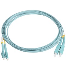 Кабель оптический Hyperline FC-D2-503-LC/PR-SC/PR-H-3M-LSZH-BK Патч-корд волоконно-оптический (шнур) MM 50/125(OM3), LC-SC, duplex, 10G, LSZH, 3м, черный