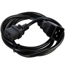 Шнур (кабель) питания с заземлением IEC 60320 C19/IEC 60320 C20, 16А/250В (3x1,5), длина 3 м. (R-16-Cord-C19-C20-3)