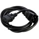 Шнур (кабель) питания с заземлением IEC 60320 C19/IEC 60320 C20, 16А/250В (3x1,5), длина 3 м. (R-16-Cord-C19-C20-3)