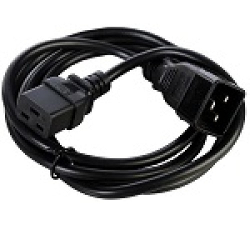 Шнур (кабель) питания с заземлением IEC 60320 C19/IEC 60320 C20, 16А/250В (3x1,5), длина 3 м. (R-16-Cord-C19-C20-3)
