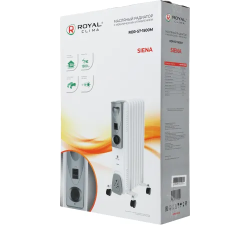 Масляный обогреватель Royal Clima ROR-S7-1500M 1500W Масляный обогреватель Royal Clima ROR-S7-1500M 1500W