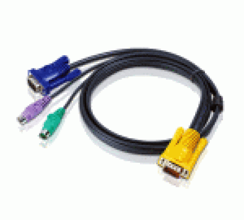 Кабель KVM PS/2 "гидра" 1.8м SP15 M(Y)-- HD15M/MINIDIN6M ATEN 5202P (2L-5202P)