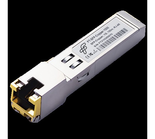 Трансивер Fibertrade FT-SFP-Copper-1000 Трансивер 1G, SFP, RJ45/CU, 100m, Сделано в России (Реестр Минпромторга), (прошивка Cisco) OEM