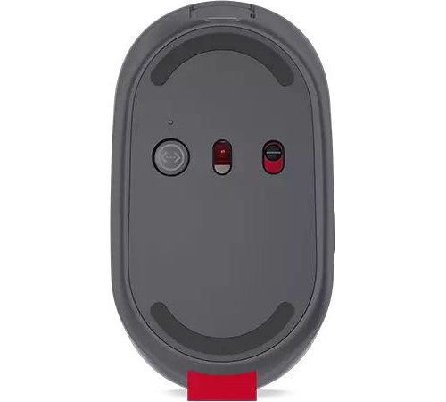 Мышь Lenovo Go серый оптическая (2400dpi) беспроводная USB-C для ноутбука (3but)