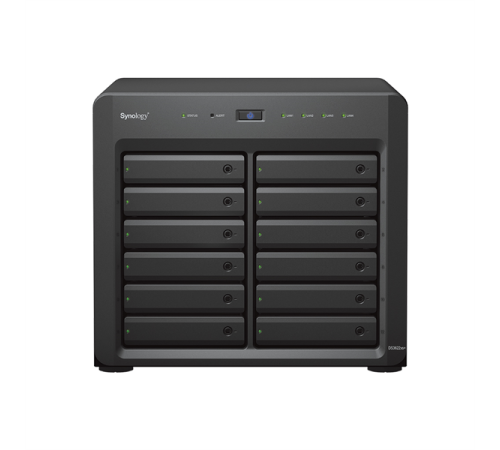 Система хранения данных Synology 6C2,2GhzCPU/2x8Gb(up to 48)/RAID0,1,10,5,6/up to 12hot plug HDDs SATA(3,5' or 2,5') (up to 36 with 2xDX1222)/2xUSB3.0/2GigEth(2x10Gb)/iSCSI/2xIPcam(up to 90)/1xPS/5YW (DS3622xs+)