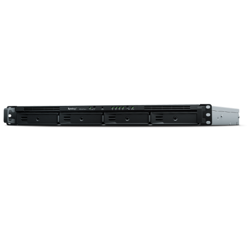 Система хранения данных Synology Rack 1U,QC 2.2GHz CPU/8GB(upto64GB)/RAID 0,1,10,5,6,F1/upto4 HS HDD(3.5"/2.5"SATA)or2xM.2 2280 NVMe/SATA SSD(upto16withRX1217/RX1217RP)/2xUSB/4GbE(+1Expslot)/iSCSI/2xIPcam(upto75)/2xPS/norail (RS1619xs+)