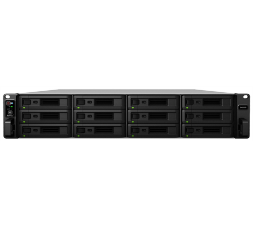 Система хранения данных Synology Rack 2U DualCont Array (QC2,4GhzCPU/8Gbupto64/2x1GbE+1x10GbERJ45(+1xExpSlot) per contr)NoHDD(upto12 2,5"/3,5"SASupto36with 2xRXD1219SAS),RAIDBasic,JBOD,0,1,5,6,10,F1/2xRPS/norail/5YW' (SA3200D)