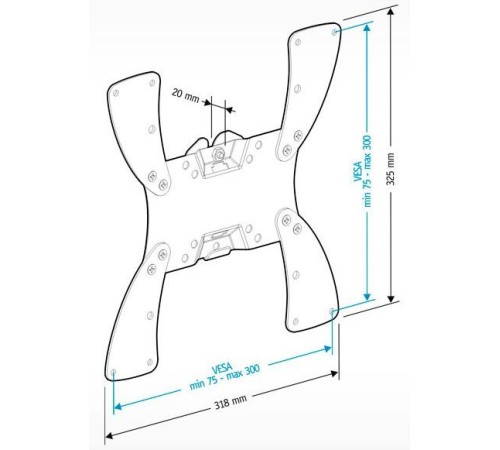 Кронштейн для телевизора Holder LCDS-5057 черный глянец 19"-47" макс.30кг настенный наклон Кронштейн для телевизора Holder LCDS-5057 черный глянец 19"-47" макс.30кг настенный наклон