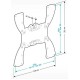 Кронштейн для телевизора Holder LCDS-5057 черный глянец 19"-47" макс.30кг настенный наклон