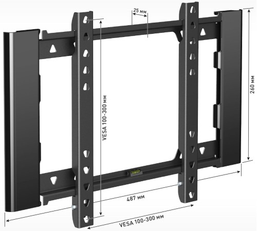 Кронштейн для телевизора Holder LCD-F3919-B черный 22"-47" макс.45кг настенный фиксированный Кронштейн для телевизора Holder LCD-F3919-B черный 22"-47" макс.45кг настенный фиксированный