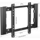Кронштейн для телевизора Holder LCD-F3919-B черный 22"-47" макс.45кг настенный фиксированный